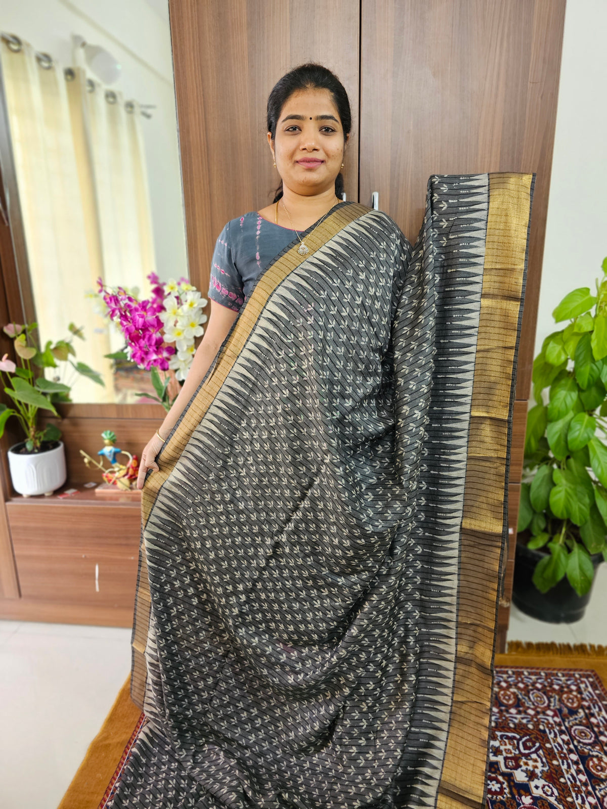 Bhagalpur Semi Noil Tussar -  Elephant Grey