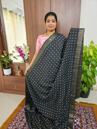 Semi Moonga Silk Saree - Black