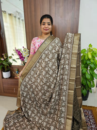 Semi Moonga Silk Saree - Brown