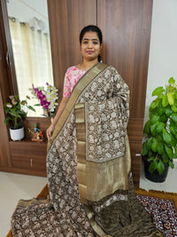 Semi Moonga Silk Saree - Brown