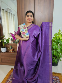 Linen Silk Sarees - Purple