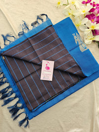 Dark Purple with Blue Pallu Handwoven Chinnalampattu Saree