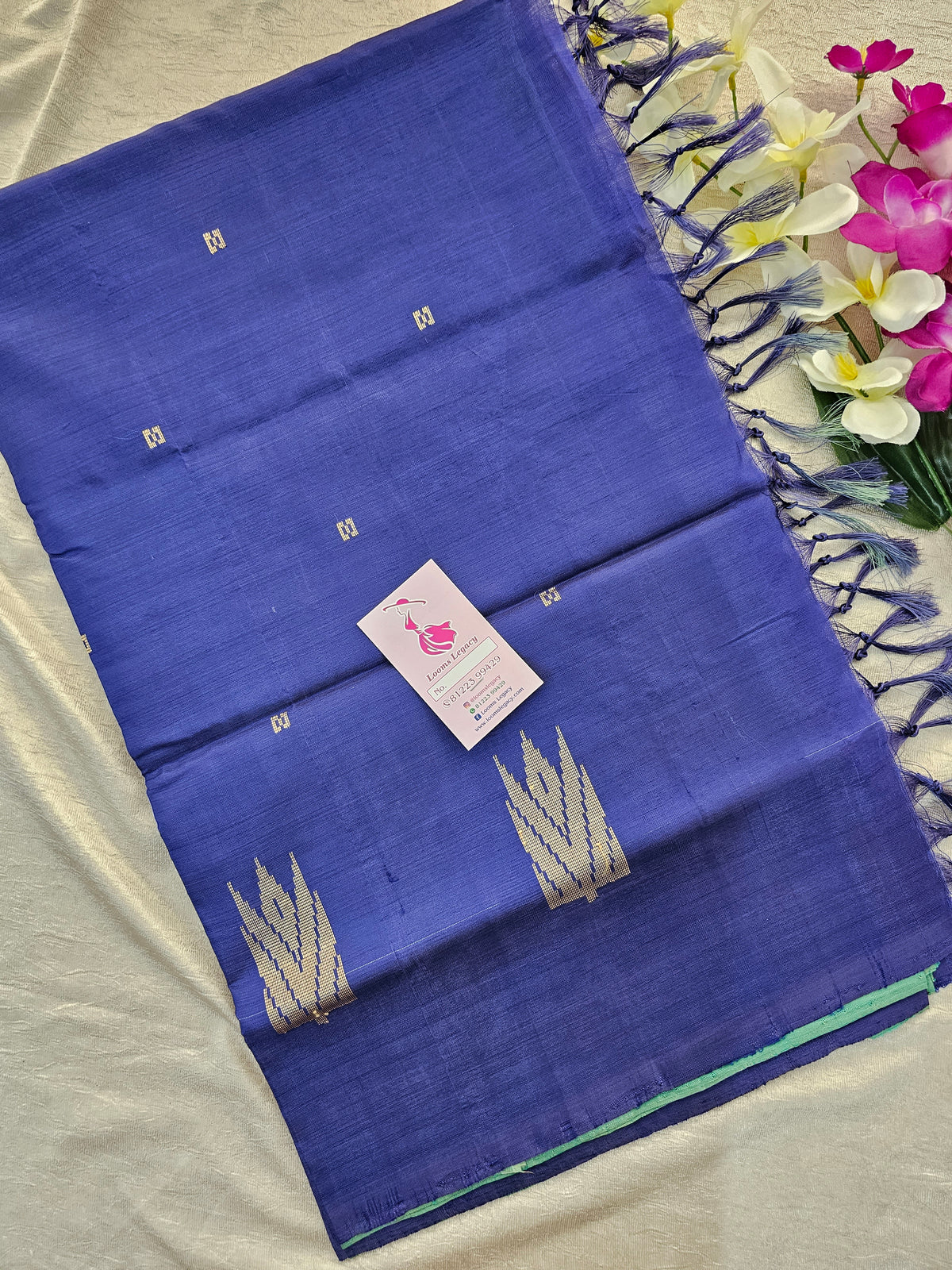 Green with Blue  Pallu Handwoven Chinnalampattu Saree