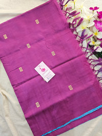 Blue Stripes with Purple  Handwoven Chinnalampattu Saree