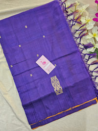 Mustard  Yellow Stripes with Violet Pallu Handwoven Chinnalampattu Saree