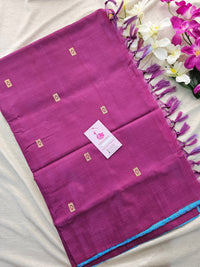 Blue with Magenta Handwoven Chinnalampattu Saree (Copy)