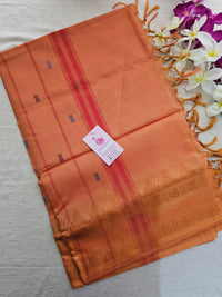 Pink with Mustard Yellow Pallu Chinnalampattu Korvai Tower Border Saree