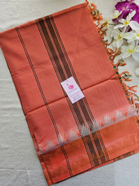 Green with Orange Pallu Chinnalampattu Korvai Tower Border Saree