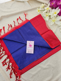 Violet with Red Pallu Handwoven Chinnalampattu Saree