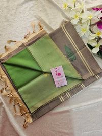 Green with Grey Handwoven Chinnalampattu Saree