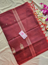 Dual Shade Lavender cum Red with Maroon Handwoven Chinnalampattu Saree