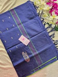 Green with Blue Handwoven Chinnalampattu Saree