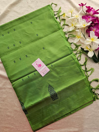 Pink with Green Border Handwoven Chinnalampattu Saree