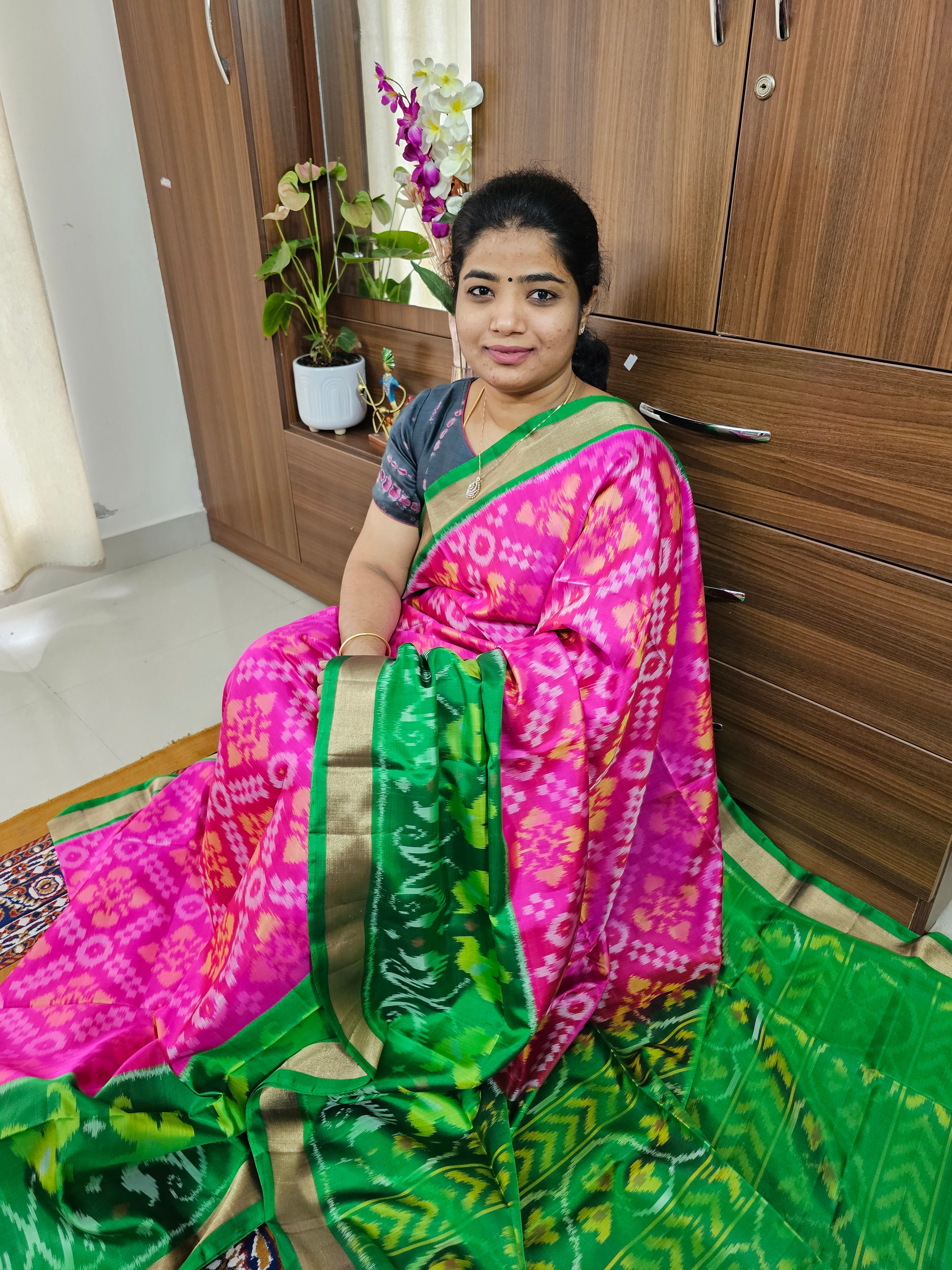 Pure Soft Silk Sarees Online | Borderless Handloom Kanchipuram Silk Sarees