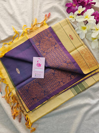 Dual Shade Purple with Sandal Chinnalampattu Border Saree