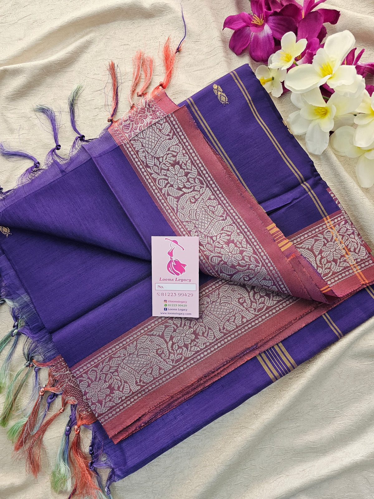 Violet Chinnalampattu Border Saree