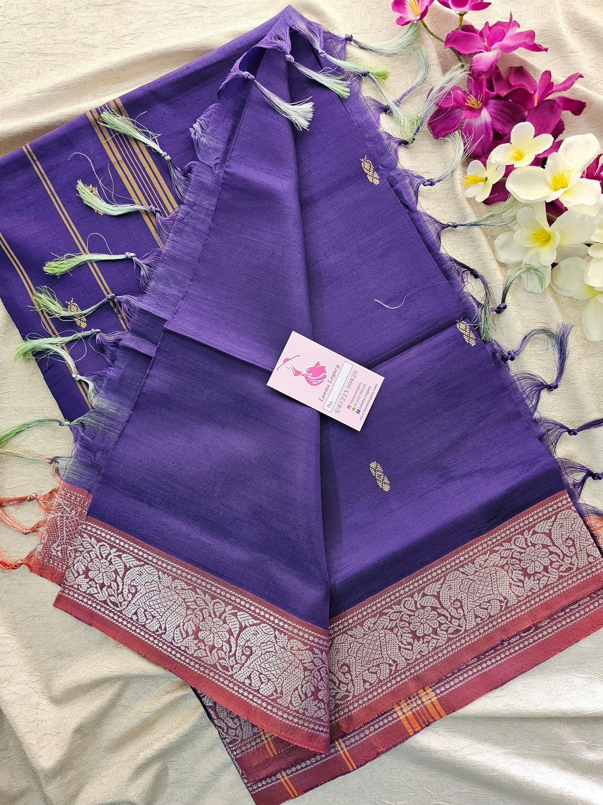 Violet Chinnalampattu Border Saree