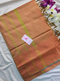 Sea Green with Brown Pallu Chinnalampattu Long Border Saree