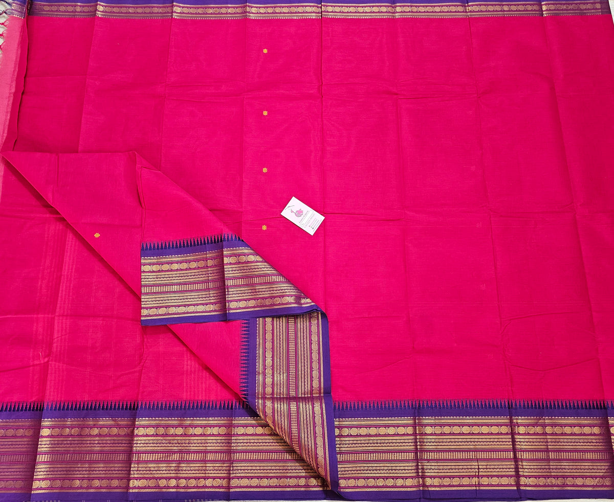 Dark Pink Kanchi Cotton Saree