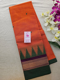 Orange Kanchi Cotton Saree