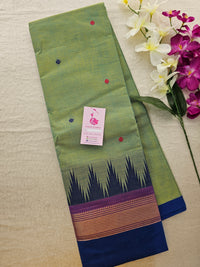 Olive Green Kanchi Cotton Saree