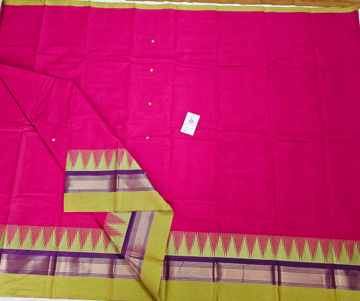 Pink Kanchi Cotton Saree