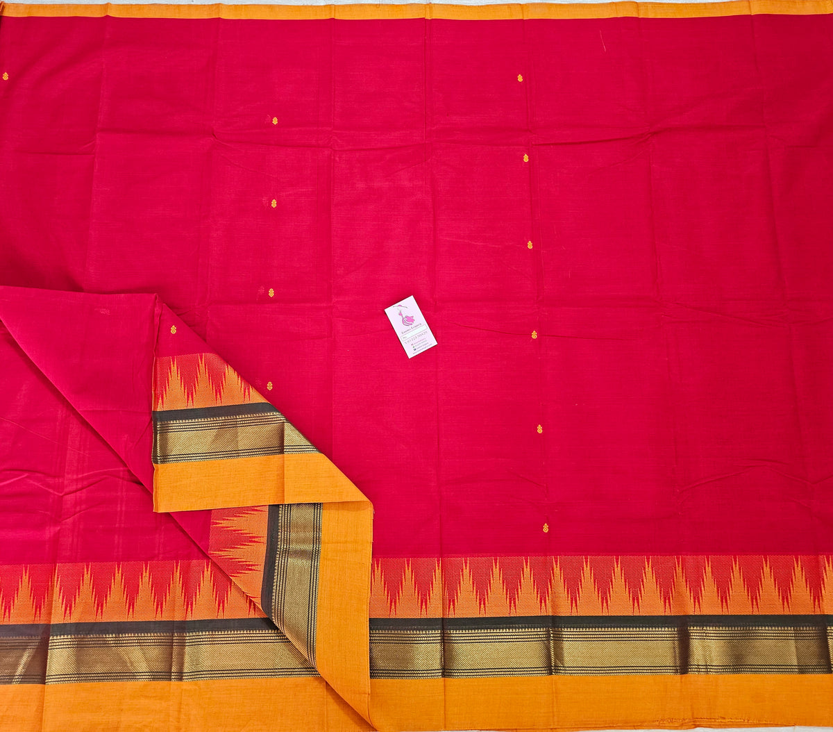 Red Kanchi Cotton Saree