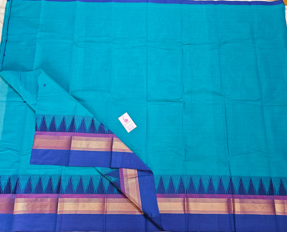 Blue Kanchi Cotton Saree