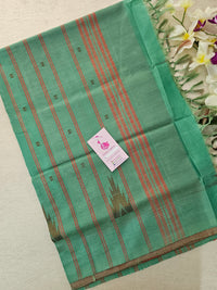 Red with Sea Green Pallu Handwoven Chinnalampattu Saree