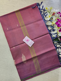 Dual Shade Yellow cum Green with Pink Pallu Handwoven Chinnalampattu Saree