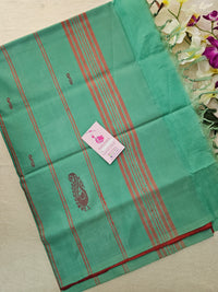 Maroon with Sea Green Pallu Handwoven Chinnalampattu Saree