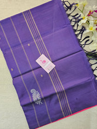 Pink with Violet Pallu Handwoven Chinnalampattu Saree