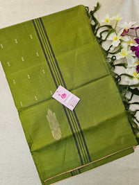 Cream with Green Pallu Handwoven Chinnalampattu Saree