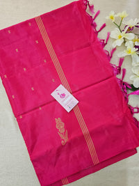 Pastel  Blue with Pink Pallu Handwoven Chinnalampattu Saree