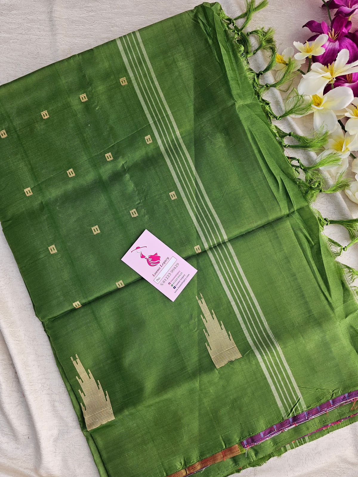 Dual Shade Maroon with Green Pallu Handwoven Chinnalampattu Saree