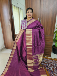 Semi Raw Silk  - Purple