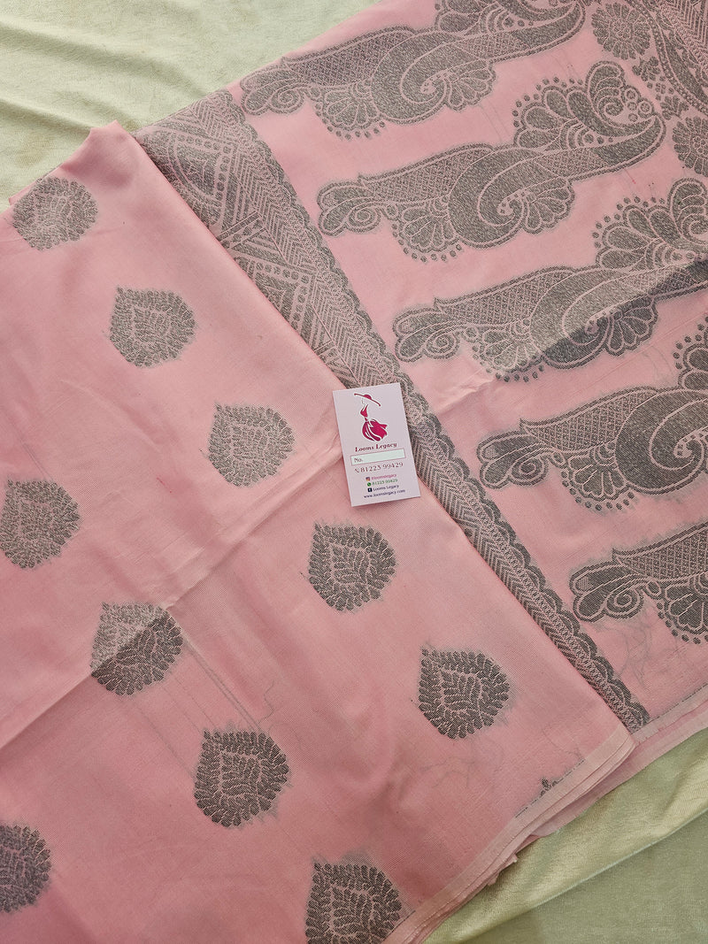 Pink Thread Woven Butter Semi Soft Silk Sarees