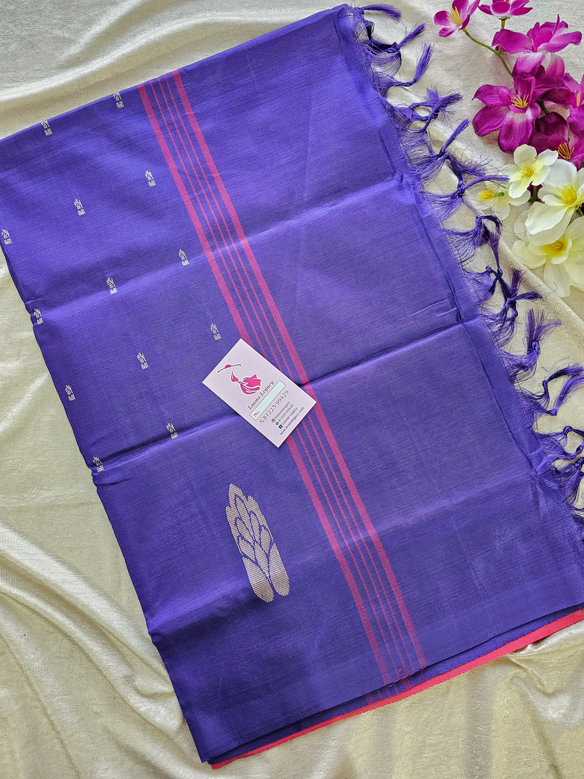 Pink with Violet Pallu Handwoven Chinnalampattu Saree