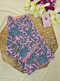 Pure Cotton Block Printed Blouse - Pink