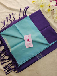 Dual Shade Blue with Violet Handwoven Chinnalampattu Saree