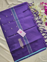 Dual Shade Blue with Violet Handwoven Chinnalampattu Saree