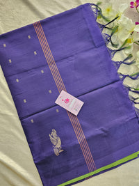 Green with Violet Handwoven Chinnalampattu Saree