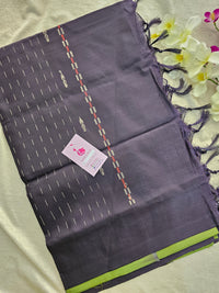 Green with Dark Brown Handwoven Chinnalampattu Saree