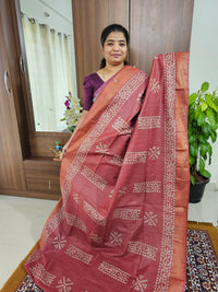 Bhagalpuri Silk Viscous with Batik Prints - Onion Pink