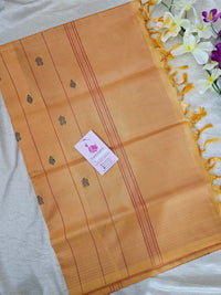 Pink with Dark Sandal Border Handwoven Chinnalampattu Saree