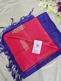 Pink with Violet Handwoven Chinnalampattu Saree