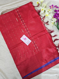 Violet with Red Handwoven Chinnalampattu Saree