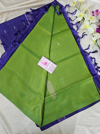 Green with Violet Handwoven Chinnalampattu Saree