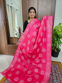 Bhagalpuri Silk Viscous with Batik Prints -  Pink