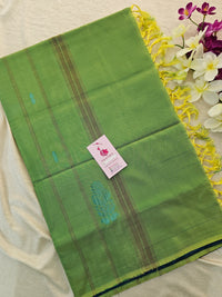 Peacock Blue with Green Handwoven Chinnalampattu Saree